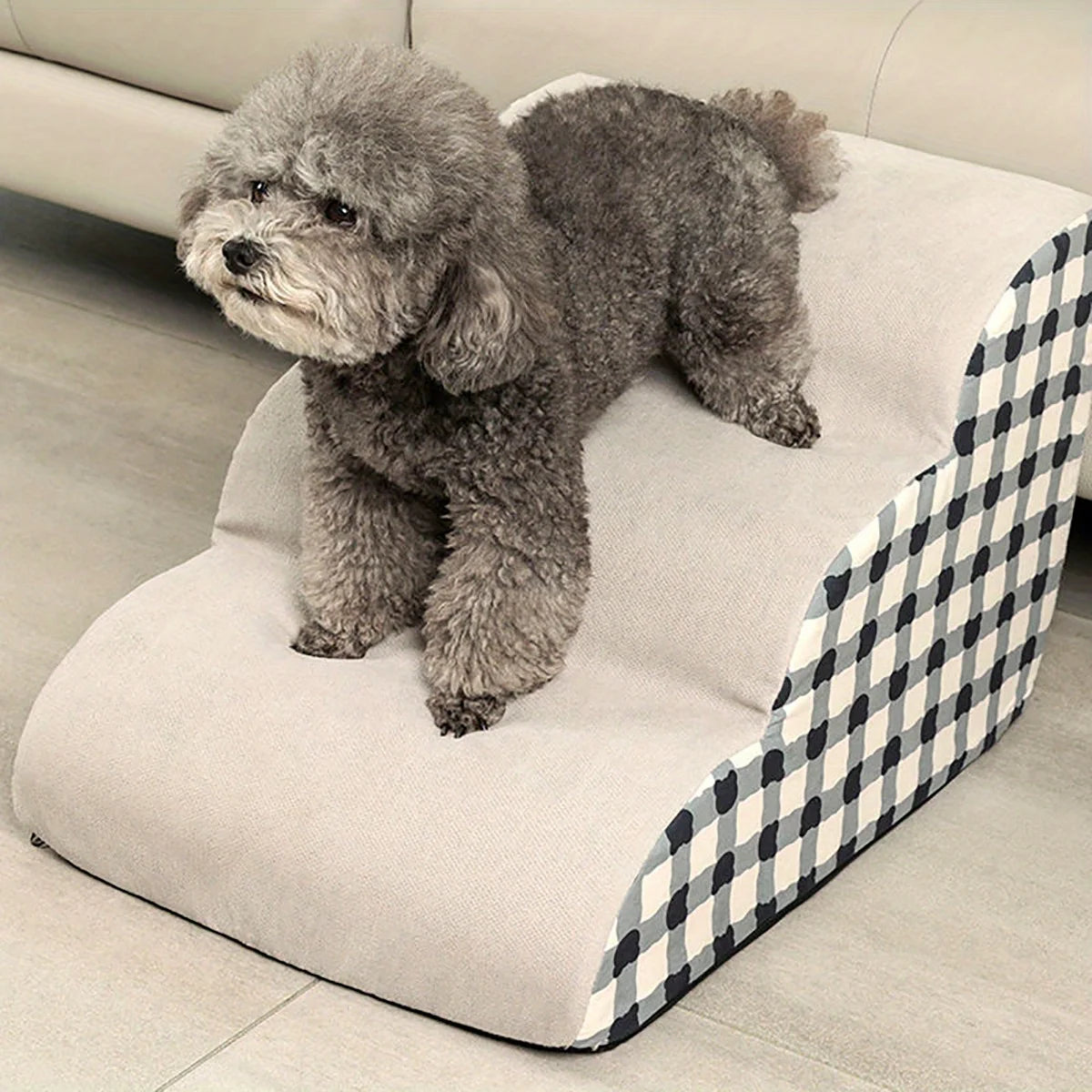 Pet 2/3 Steps High Density Foam Dog Secure Stairs Ramps Non-Slip Pet Steps