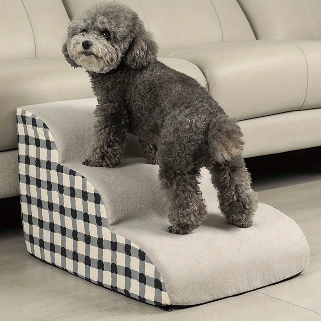Pet 2/3 Steps High Density Foam Dog Secure Stairs Ramps Non-Slip Pet Steps