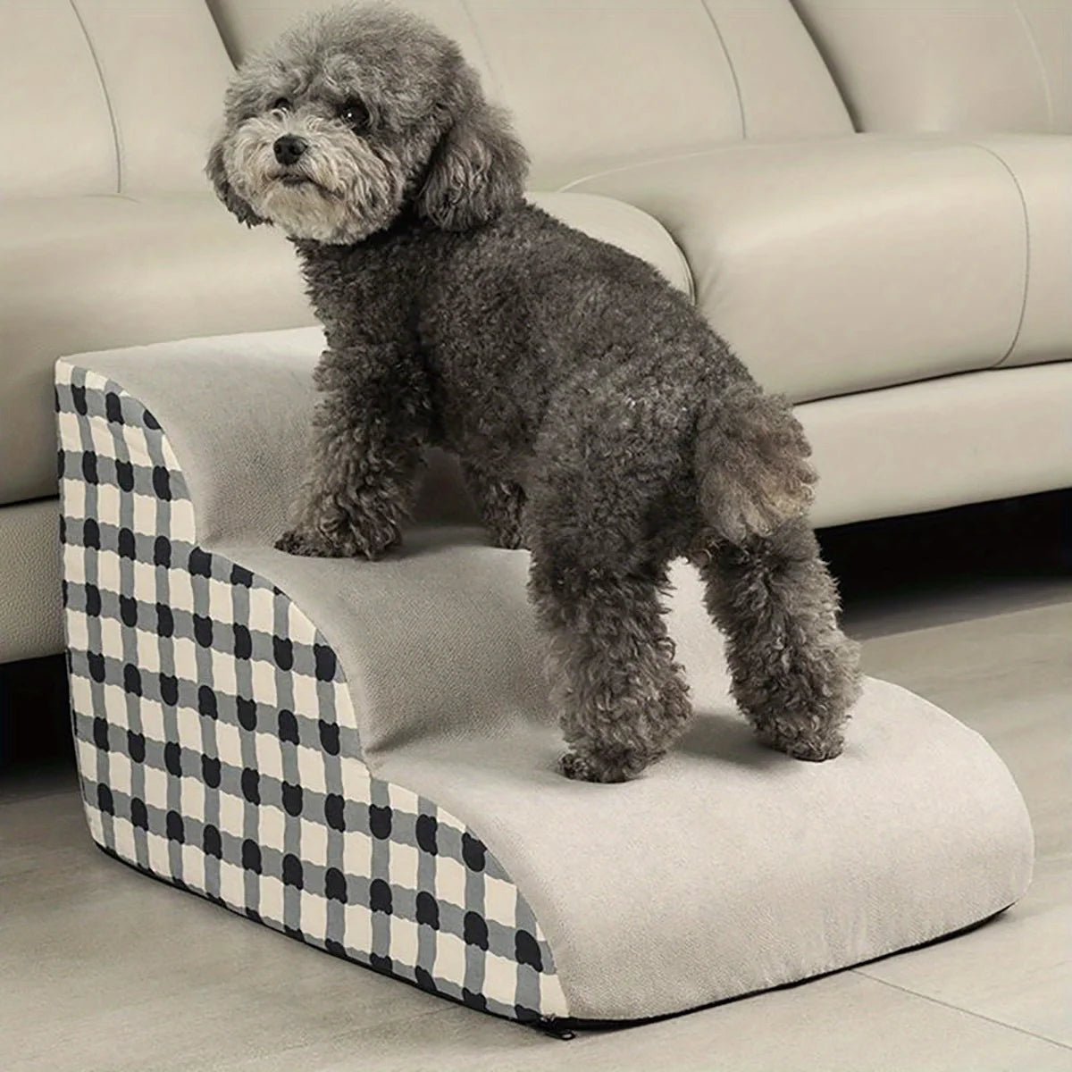 Pet 2/3 Steps High Density Foam Dog Secure Stairs Ramps Non-Slip Pet Steps