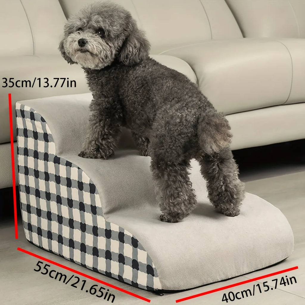 Pet 2/3 Steps High Density Foam Dog Secure Stairs Ramps Non-Slip Pet Steps