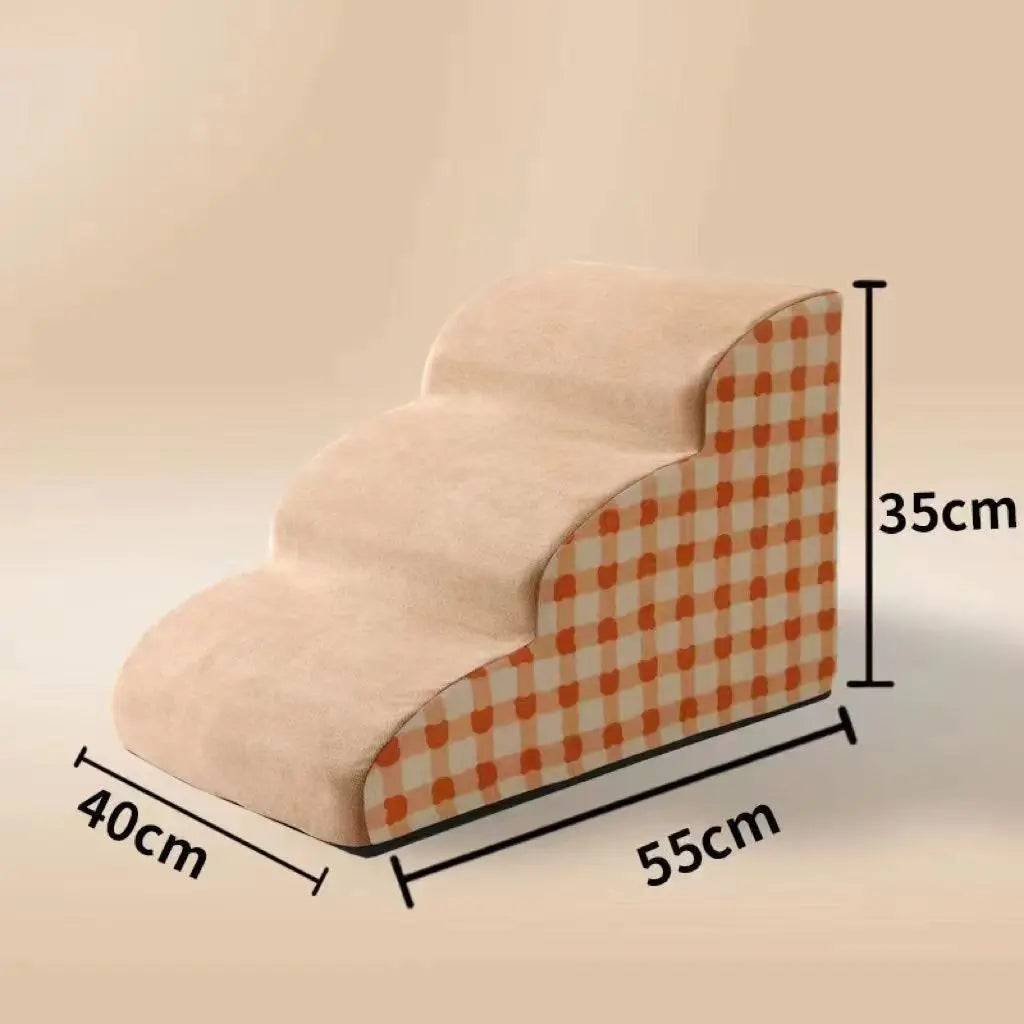 Pet 2/3 Steps High Density Foam Dog Secure Stairs Ramps Non-Slip Pet Steps